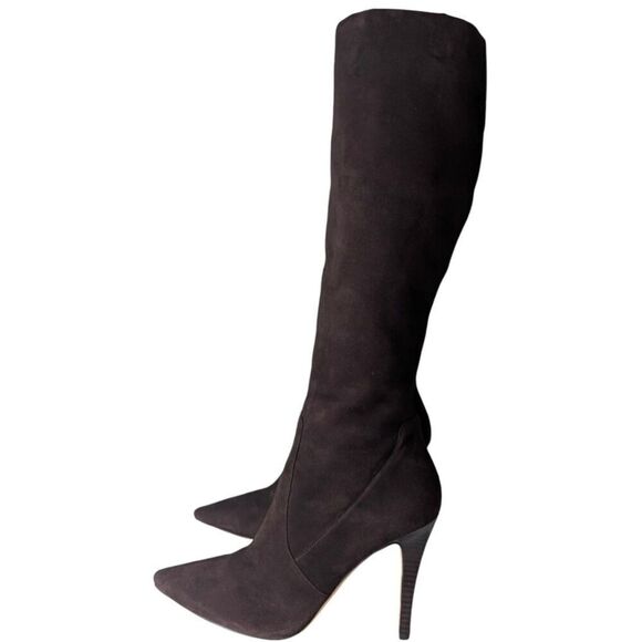 VIA SPIGA Dacia Tall Brown Suede Heeled Boot Size 9 - Picture 2 of 12